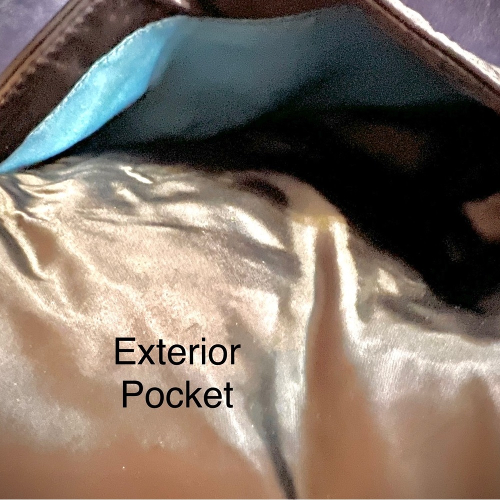 Coach Women's Black & Teal Sateen Hobo Bag #M05J-117, Excel Vintage Condition - Picture 11 of 12